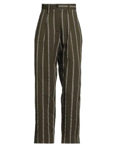 White Sand Woman Pants Military Green Size 2 Viscose, Polyester, Cotton