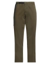 White Sand Woman Pants Military Green Size 3 Cotton, Elastane
