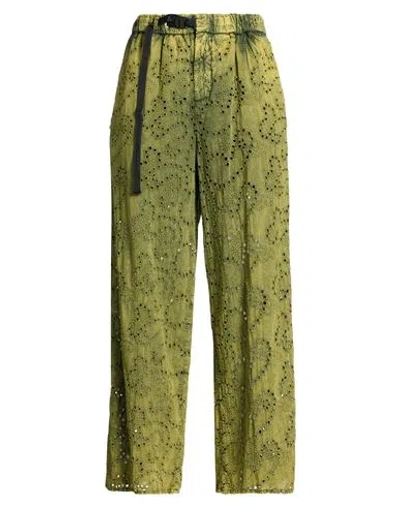 White Sand Woman Pants Military Green Size 4 Cotton