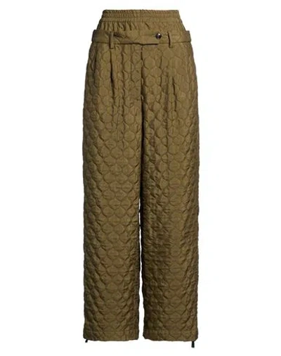 White Sand Woman Pants Military Green Size 6 Polyester, Elastane