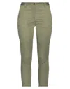White Sand Pants In Green