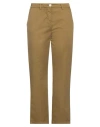 White Sand Woman Pants Mustard Size 8 Cotton, Linen In Yellow
