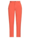 White Sand Woman Pants Orange Size 8 Lyocell, Linen In Orange