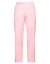 White Sand Woman Pants Pink Size 2 Cotton, Elastane