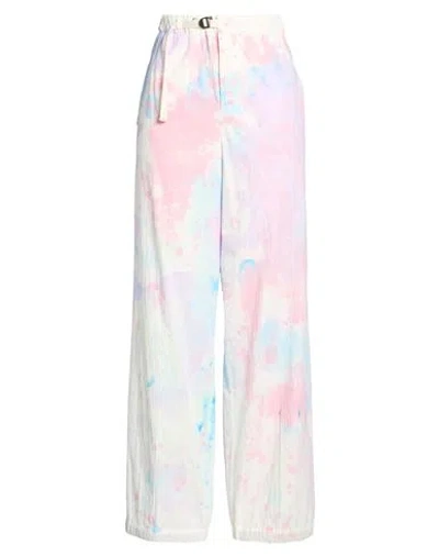White Sand Woman Pants Pink Size 6 Cotton, Elastane In Multi