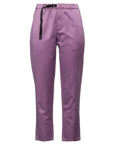 WHITE SAND WHITE SAND WOMAN PANTS PURPLE SIZE 0 COTTON, SILK