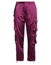 White Sand Woman Pants Purple Size 00 Cotton, Elastane