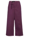 White Sand Woman Pants Purple Size 6 Cotton, Polyester, Elastane In Purple