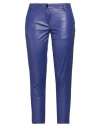 White Sand Woman Pants Purple Size 2 Polyester, Polyurethane
