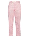 White Sand Woman Pants Red Size 2 Cotton, Polyester