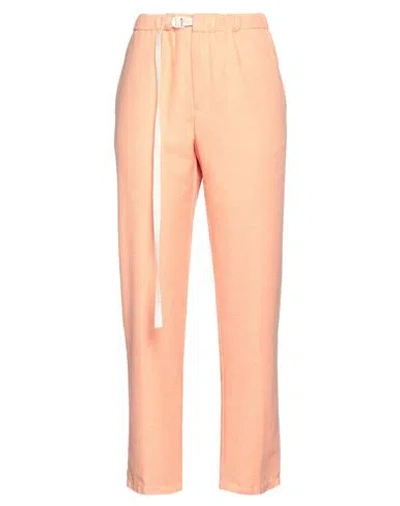 White Sand Woman Pants Salmon Pink Size 3 Viscose, Polyester