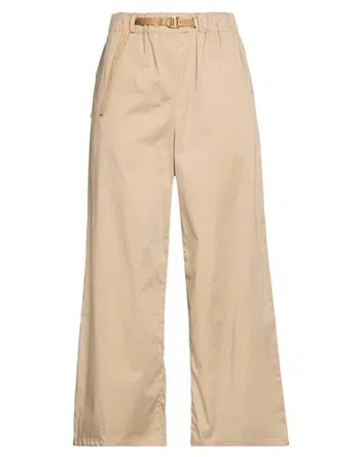 White Sand Woman Pants Sand Size 4 Cotton, Elastane In Gold