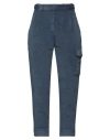 White Sand Woman Pants Slate Blue Size 4 Cotton, Viscose, Elastane