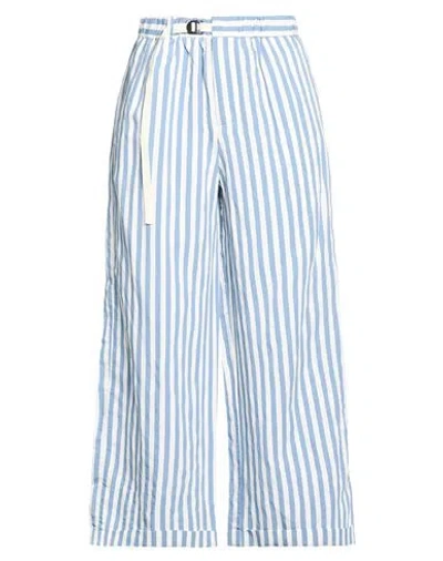 White Sand Woman Pants Slate Blue Size 6 Viscose, Polyester