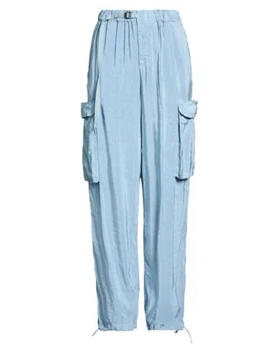 White Sand Woman Pants Slate Blue Size 6 Viscose, Rayon, Linen In Burgundy