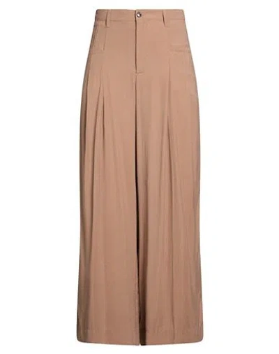 White Sand Woman Pants Taupe Size 10 Viscose, Polyester In Neutral