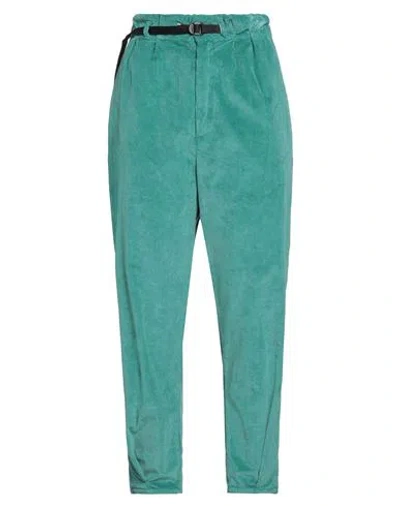 White Sand Woman Pants Turquoise Size 4 Cotton, Modal, Polyester, Elastane In Green