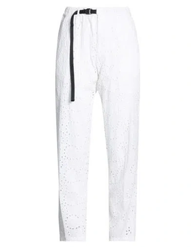 White Sand Woman Pants White Size 1 Cotton
