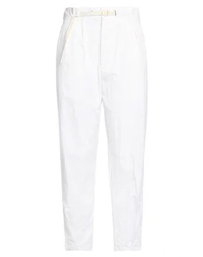 White Sand Woman Pants White Size 8 Cotton, Elastane