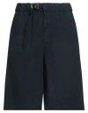 White Sand Woman Shorts & Bermuda Shorts Navy Size 4 Linen, Cotton, Elastane In Blue