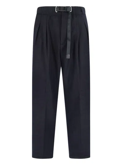 WHITE SAND WOOL BLEND PANTS