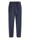 White Sand Wool Blend Pants In Blue