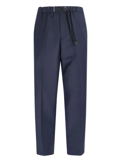 WHITE SAND WOOL BLEND PANTS