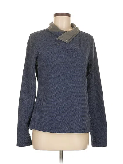 Pre-owned White Sierra Long Sleeve Top Gray Crew Neck Tops