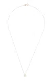White/space Celeste Lagniappe 14k Yellow Gold Pearl Necklace In White