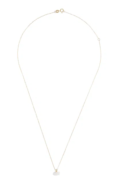 White/space Celeste Lagniappe 14k Yellow Gold Pearl Necklace In White