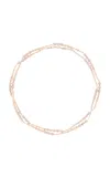 White/space Dario Opera 14k Yellow Gold Pearl Necklace In Pink