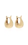 WHITE/SPACE LUNA 14K YELLOW GOLD EARRINGS