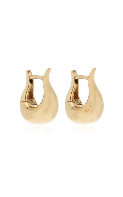 White/space Luna 14k Yellow Gold Earrings