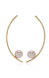 White/space Treviso 14k Yellow Gold Pearl Earrings