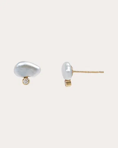 White/space Women's Celeste Lagniappe Stud Earrings In White