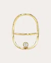 White/space Continuity 14k Yellow Gold Diamond Ring In Gold