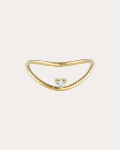 White/space Women's Diamond Ellipse Ring In Gold