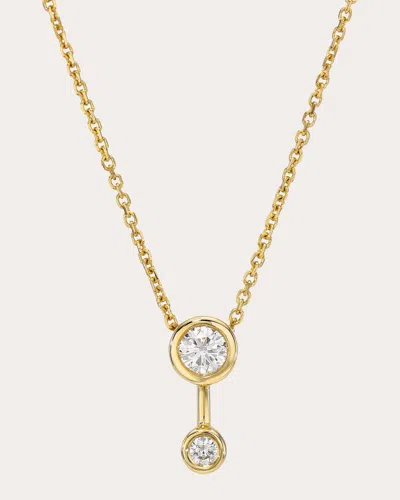 White/space Women's Duo Diamond Pendant Necklace In Gold