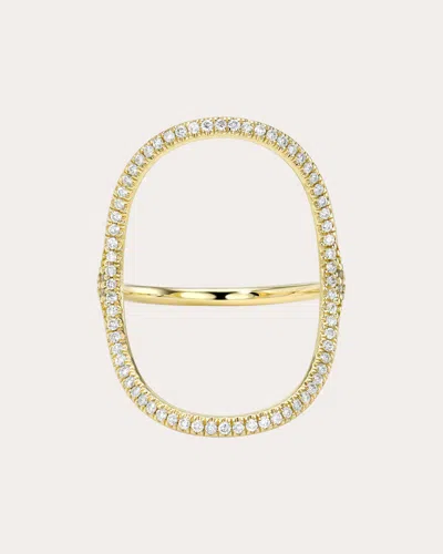 White/space Women's Pavé Diamond Continuity Ring In Gold