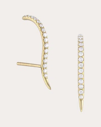 White/space Women's Pavé Forme Suspender Earrings In Gold