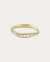 WHITE/SPACE WOMEN'S PAVÉ TOUCH STACKING BAND RING