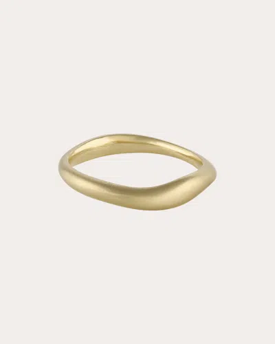 White/space Women's Touch Stacking Band Ring In Gold