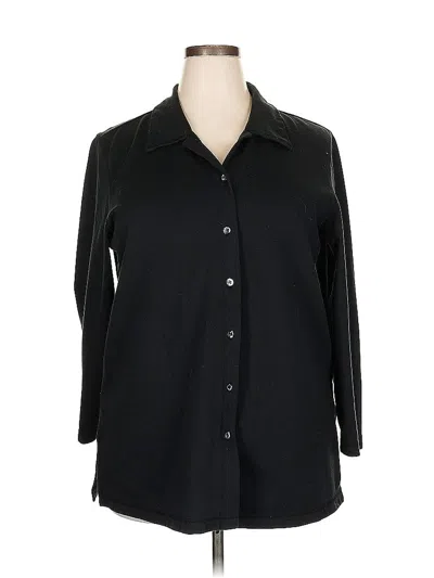 Pre-owned White Stag 3/4 Sleeve Blouse In Black