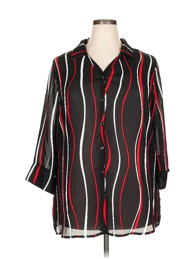 Pre-owned White Stag 3/4 Sleeve Blouse In Black