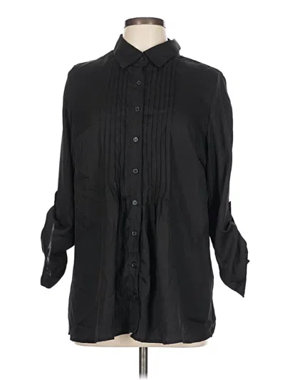 Pre-owned White Stag 3/4 Sleeve Blouse In Black