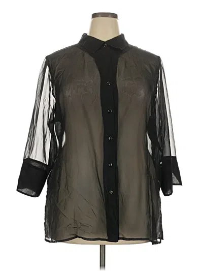 Pre-owned White Stag 3/4 Sleeve Blouse In Black