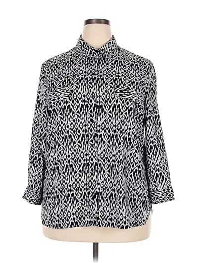 Pre-owned White Stag 3/4 Sleeve Blouse In Black