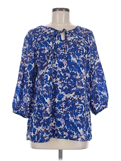 Pre-owned White Stag 3/4 Sleeve Blouse In Blue