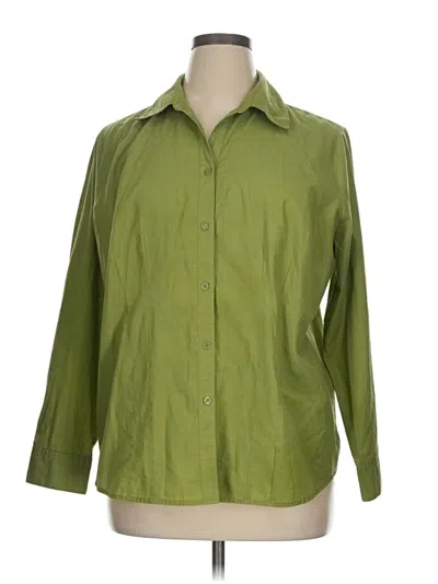 Pre-owned White Stag 3/4 Sleeve Blouse In Green