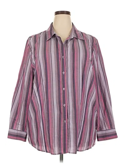 Pre-owned White Stag 3/4 Sleeve Blouse In Purple